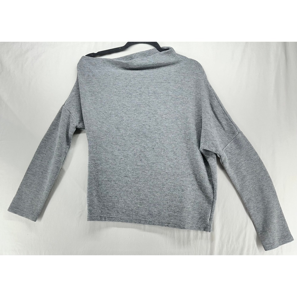 Chenxihe Gray Asymmetrical Knit Top Dropped Off The Shoulder Small